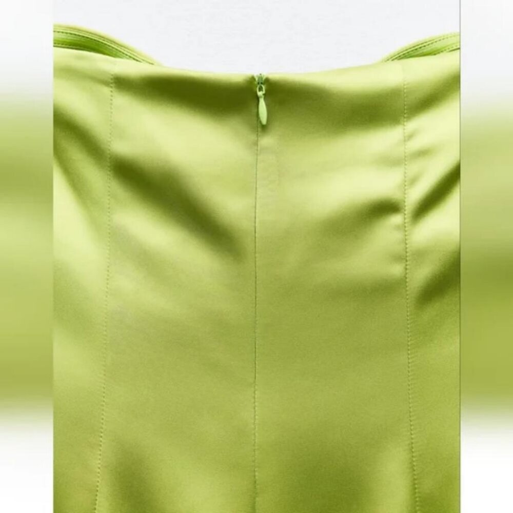 ZARA CUT OUT BOW SATIN EFFECT JUMPSUIT - Picture 6 of 6